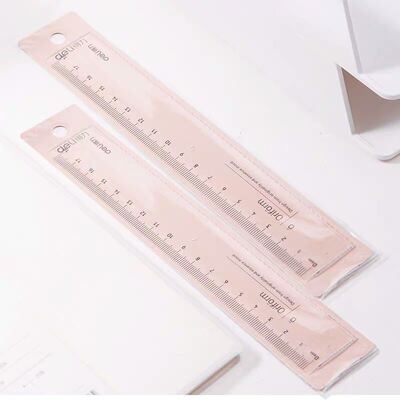 71952 transparent Plastic Straightedge Wavy lines 18cm pupil children Korean Edition Simplicity transparent study