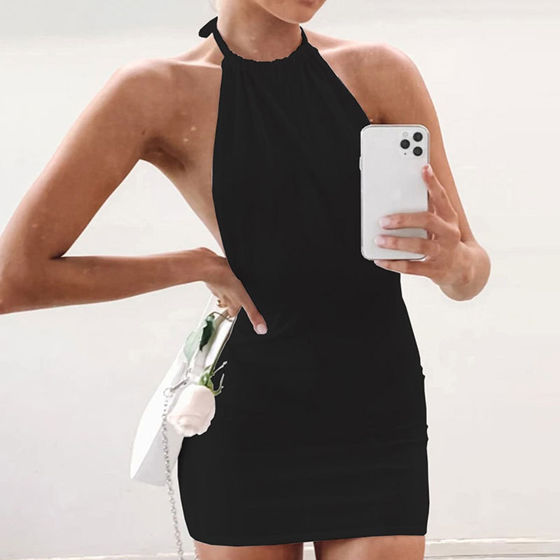 2183 넥 스트랩 스커트 블랙