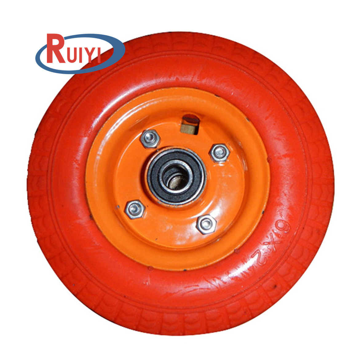 厂家供应6英寸pu发泡轮 实心轮子 货舱车手推车聚氨酯力车轮