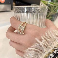 網紅奢華閃鑽戒指女士2022年新款潮時尚個性高級感小眾設計食指戒