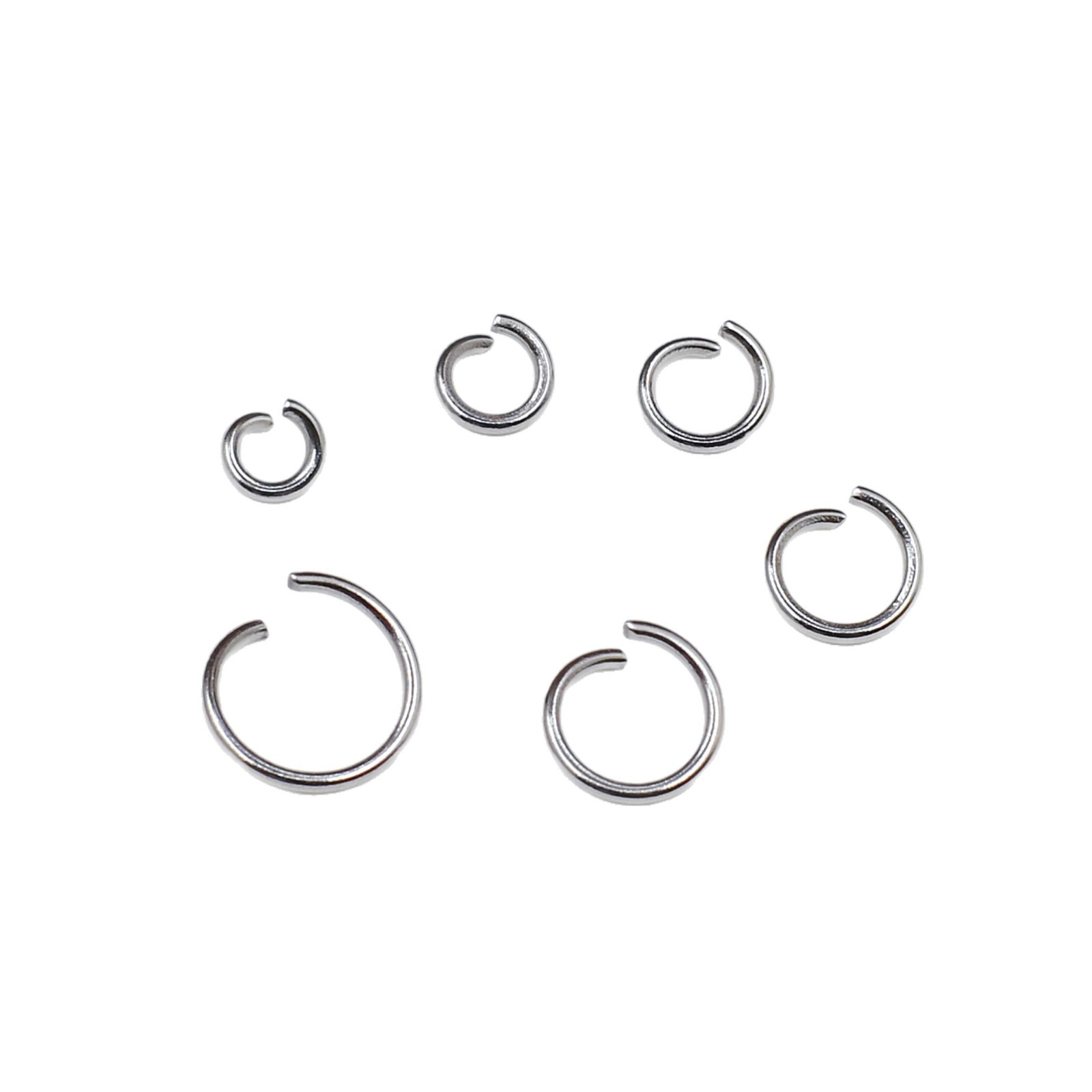 304 Stainless Steel Open Ring 1.2mm Wire Thickness Jewelry Accessories Matching Ring DIY Connection C Ring Jewelry Ring Necklace