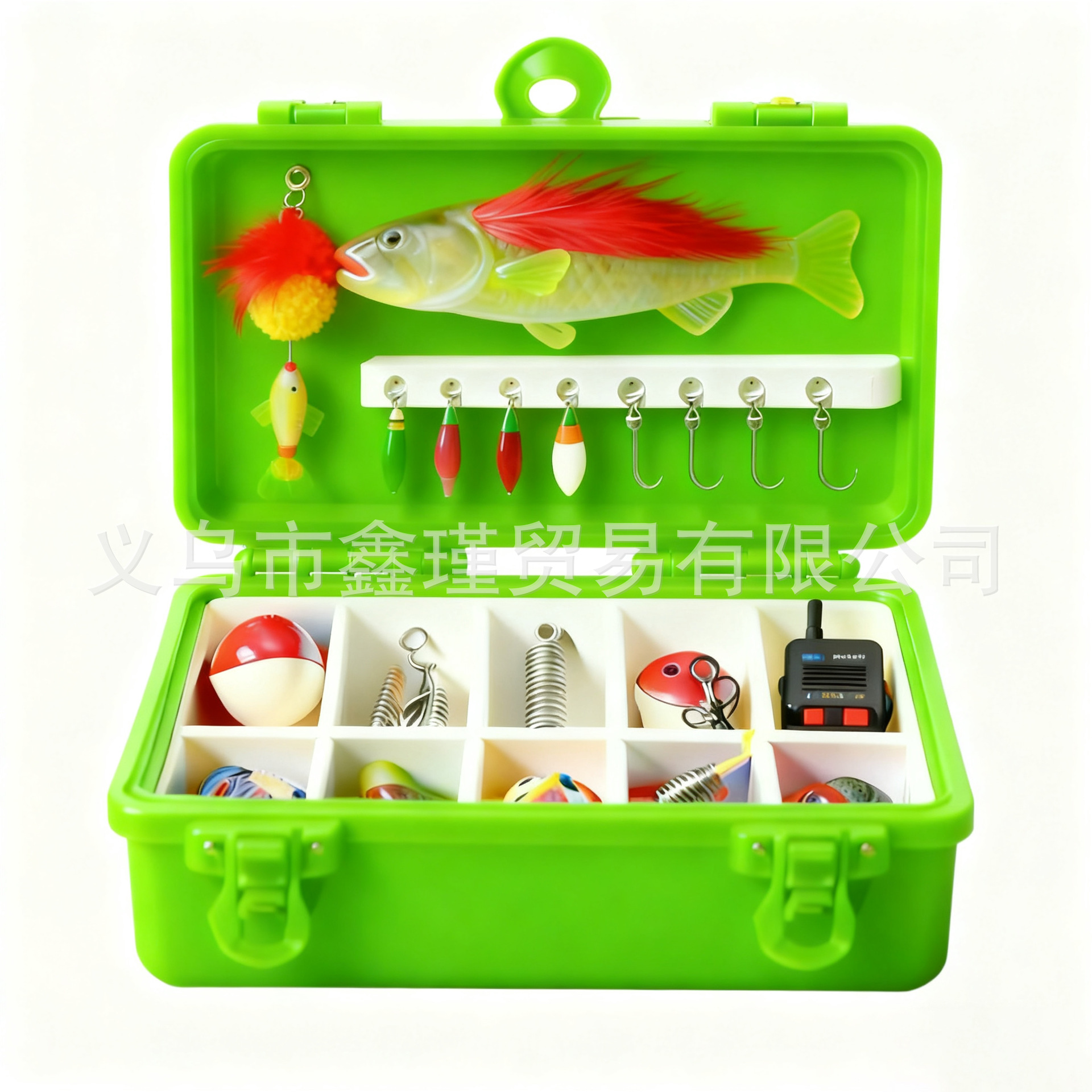 Nuevos productos transfronterizos 2D acrílico pesca caja de peces colgante colgante image 2
