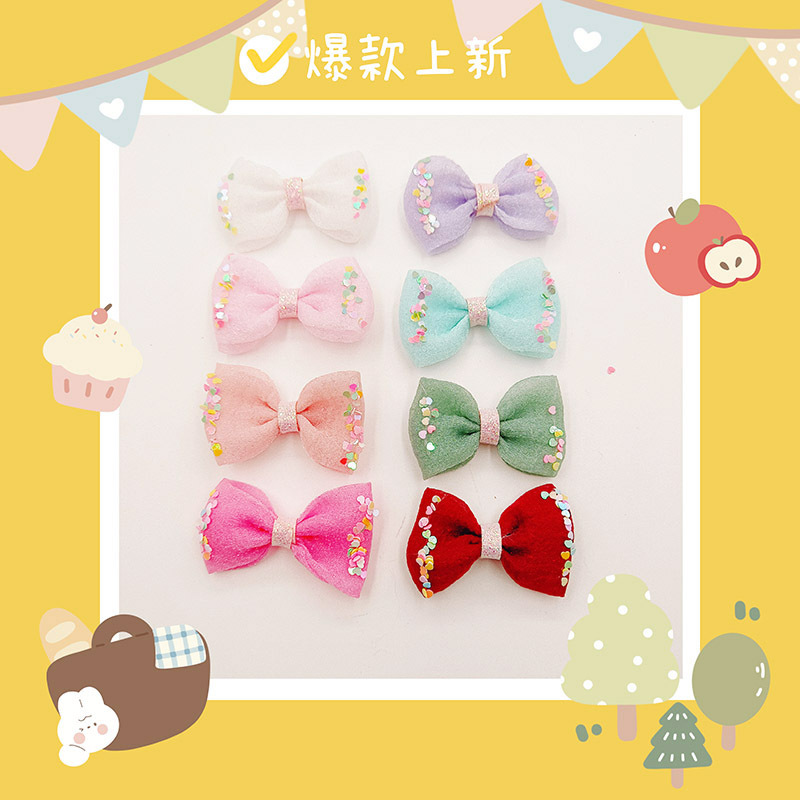 Nail sequins with bow
