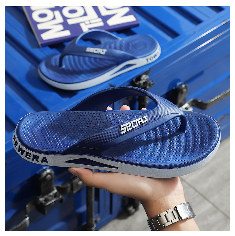 Pantofole personalizzate a spina di pesce per capispalla estivi sportivi casual Piedini con clip in PVC Sandali da spiaggia da uomo con fondo piatto_voghion.com