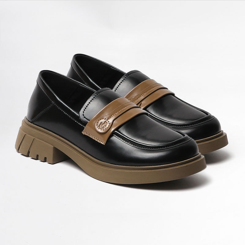 Genuine Leather Shoes Women's 2023 Spring and Summer New Round Toe High Heels Women's Low Mouth Fashion Shoes Small Shoes x013