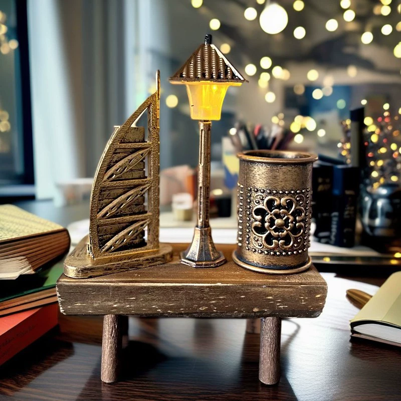 Креативный ретро парусный ночной фонарь простой современный домашний кабинет деревянный кастинг песочных часов