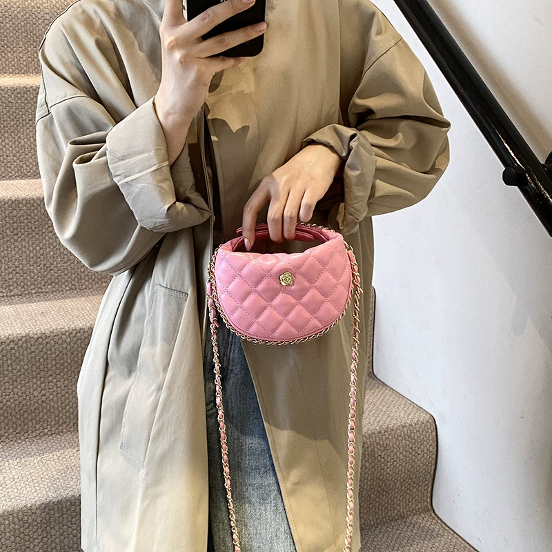 Детская сумка небольшого дизайна, цепочка, стиль Chanel, сумка-цепочка