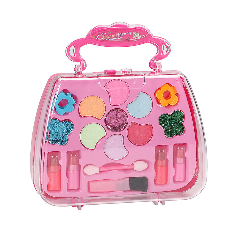 Caja de regalo de maquillaje infantil transfronterizo juguetes princesa maquillaje caja de mano conjunto de sombras de ojos lavados con agua