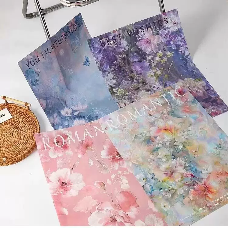 西西里复古油画系列鲜花花束包装纸艺术纸包花纸礼品花艺diy资材