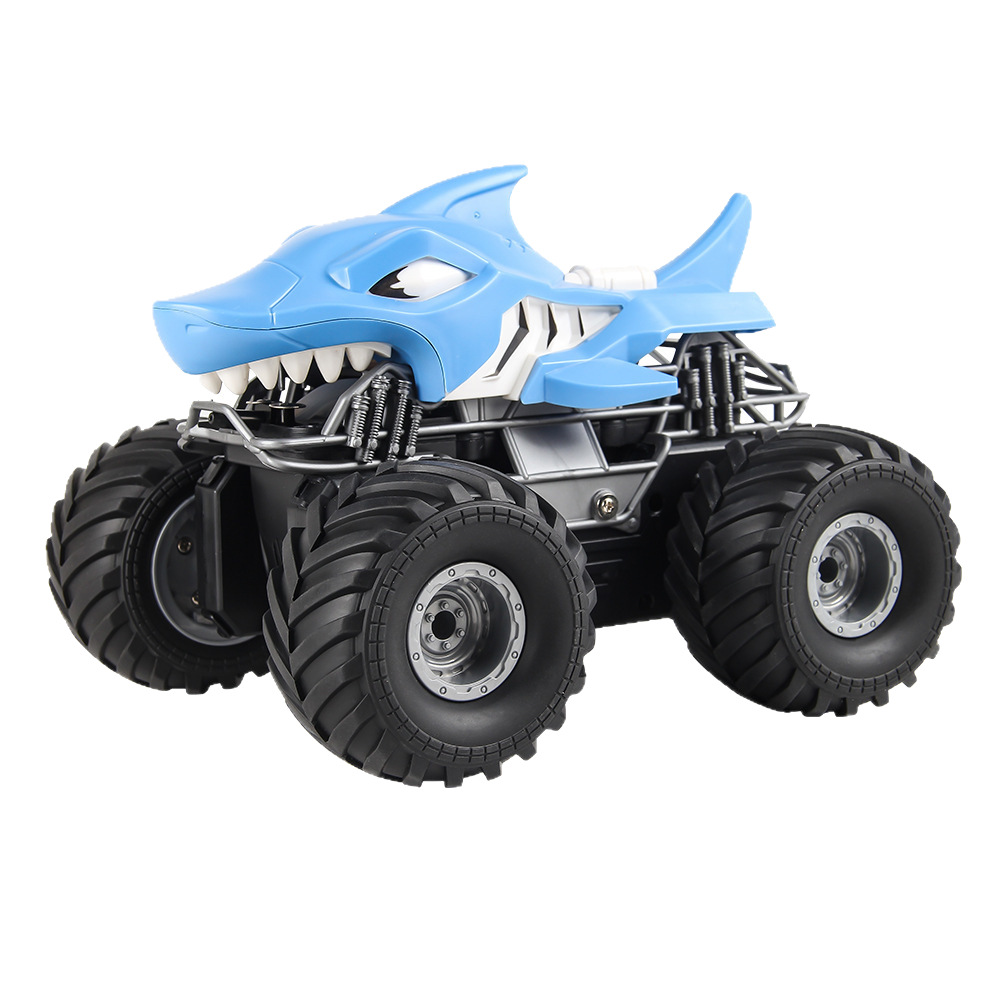 Nuevo producto Dinosaur autocebante chorro de agua coche de control remoto tiburón giratorio de 360 ° anfibio coche de acrobacias coche de juguete para niños