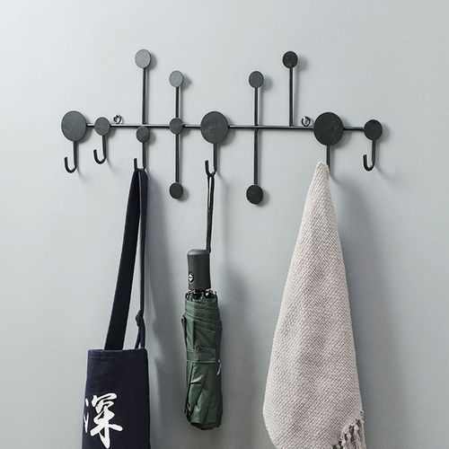 No-punch entry door key hook light luxury creative tree leaf decoration clothing store fitting room B&B coat hook