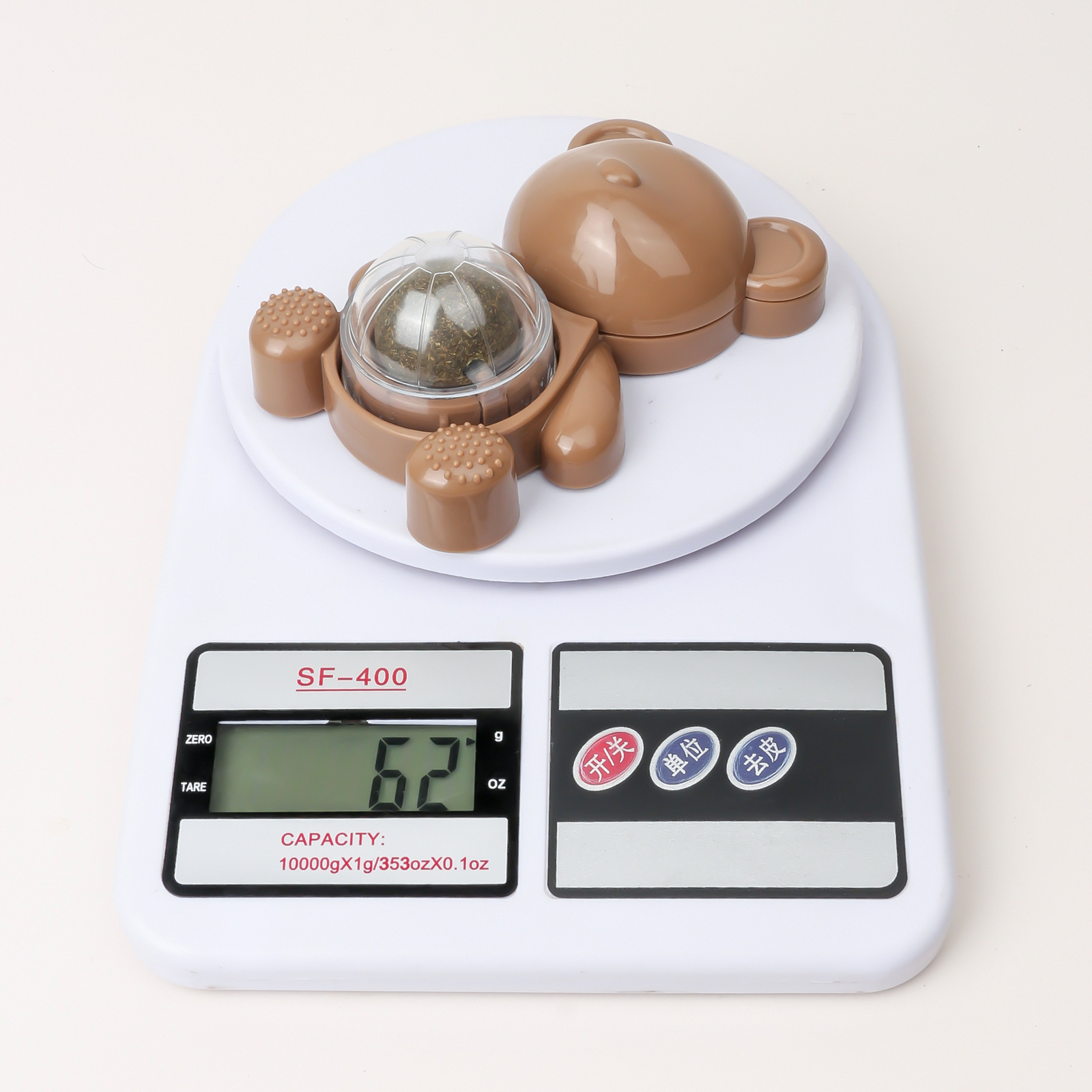 Nuevo oso giratorio catnip gato hierba gato azúcar dos en uno auto-Hi gato molar divertido gato palo juguete divertido gato artefacto