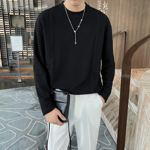 Korean Light Mature Style Long-Sleeve T-Shirt Spring Men Autumn Style Basic Top Soft Quality Loose Casual UpTop Versatile