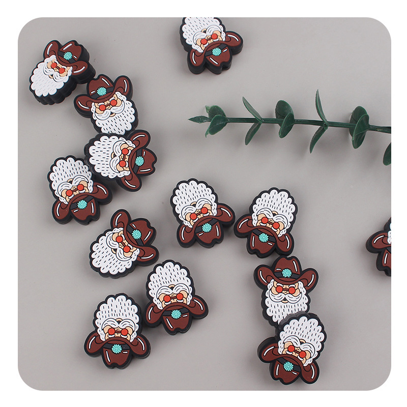 Productos creativos para bebés DIY, joyas para bebés, tetinas de barba blanca, accesorios de goma de dientes de cadena