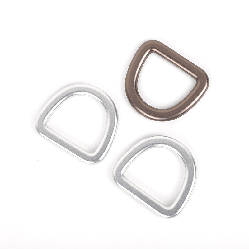 Hebilla de aleación de aluminio con forma de D para collar de mascotas, accesorio para mochila, herraje metálico, hebilla semicircular en forma de D para correas.