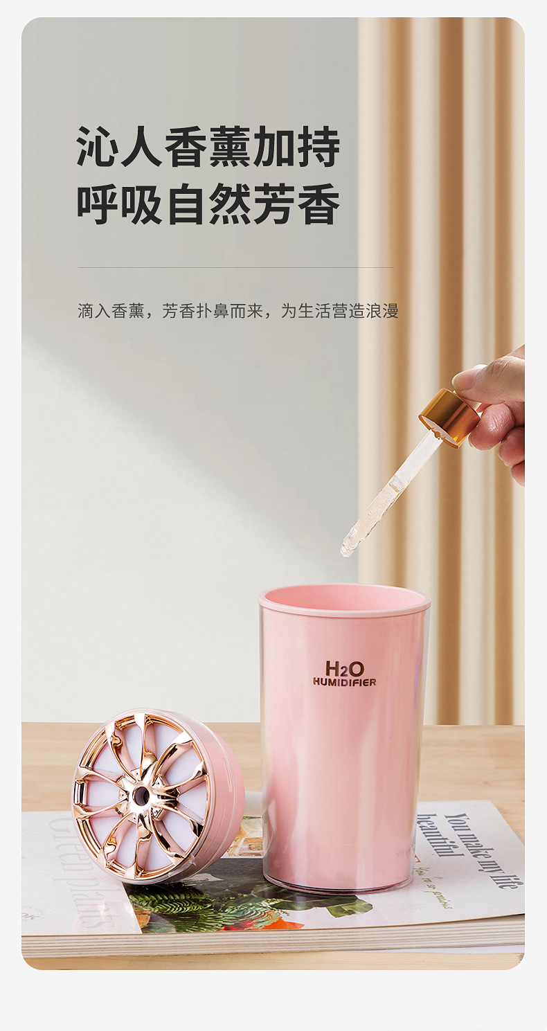 炫彩加湿器小型桌面家用车载香薰机迷你创意礼品补水仪Humidifier详情9