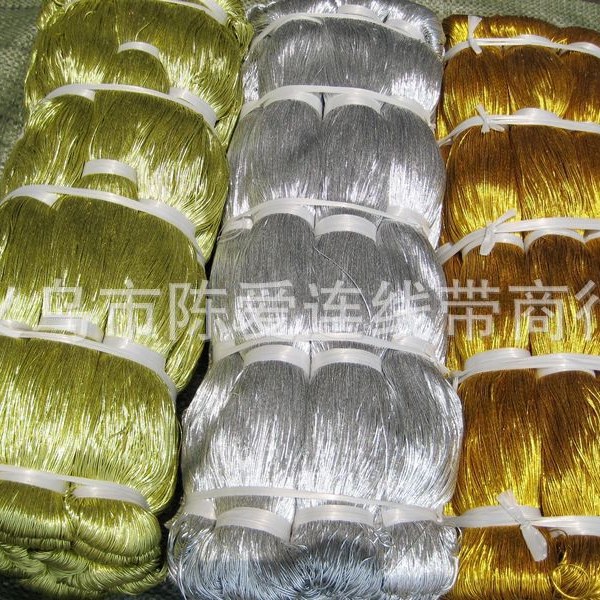 700米圆形棉纱芯金银色吊牌线  1mm挂吊牌金色绳子 商标吊牌绳