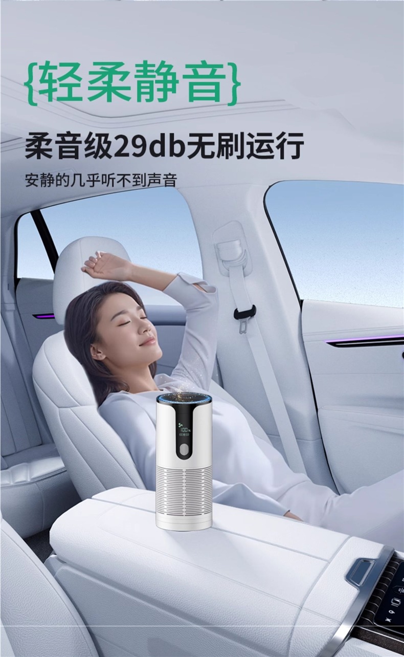 Car Air Purifier Suitable for Xiaomi Car Pm2.5 Negative Ion New Car Interior to Eliminate Formaldehyde and Remove Odor