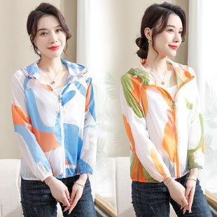防晒服40岁中年女装外套60岁新款轻薄外塔妈妈装防晒衣服女夏宽松