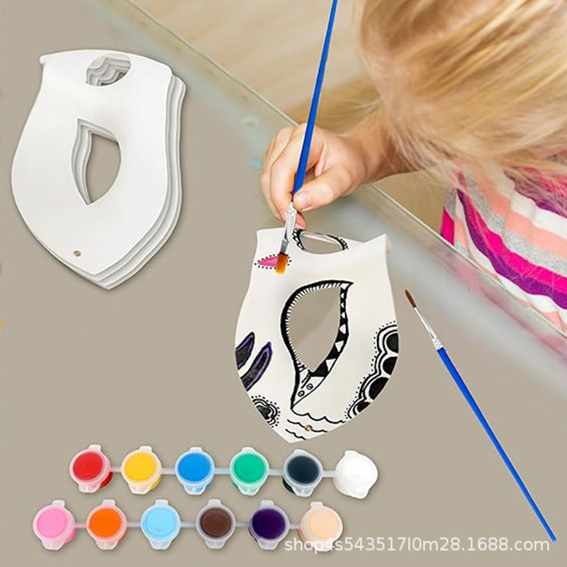 Venta directa de fábrica Amazon venta caliente bricolaje pintado a mano embrión blanco máscara de pulpa Halloween carnaval noche mascarada