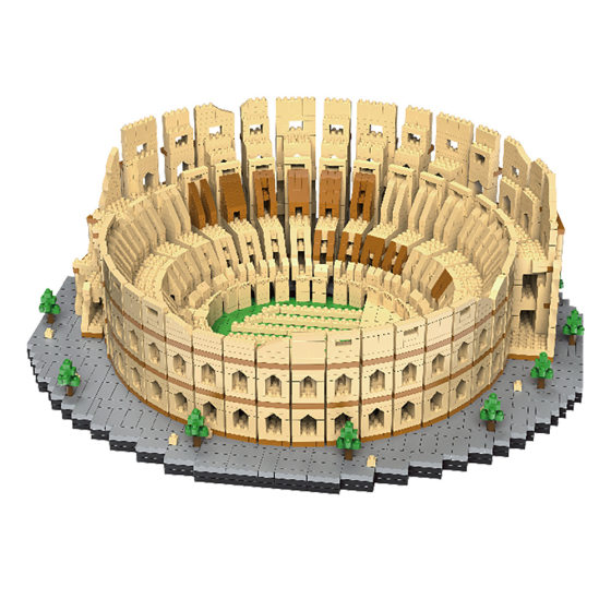 Cross-border construction series micro-particle building blocks puzzle hand-built Colosseum Big Ben clock generation into the warehouse