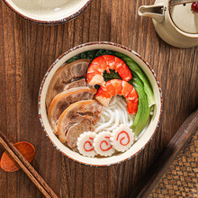 代发陶瓷泡面碗大容量日式复古釉下彩碗家用拉面汤碗陶瓷餐具饭碗