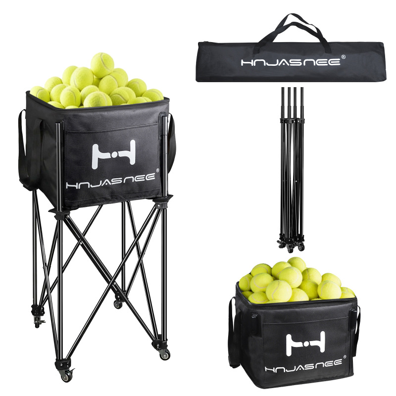 Tennis Cart with Adjustable Height, Pickleball Ball Collection Cart, Indoor and Outdoor Mobile Storage Cart, Large Capacity, Portable Tennis Cart with Adjustable Height, Pickleball Ball Collection Cart, Indoor and Outdoor Mobile Storage Cart, Large Capacity, Portable