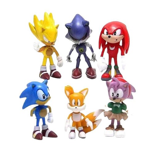 Generation 1, 6 Sonic Sonic figures, Super Sonic Mouse, Flying Squirrel toy, game model, doll ornaments