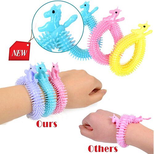 Cross-border Unicorn Lala Le Amazon Decompression Toy Vent Noodles TPR Soft Rubber Bracelet Factory Wholesale
