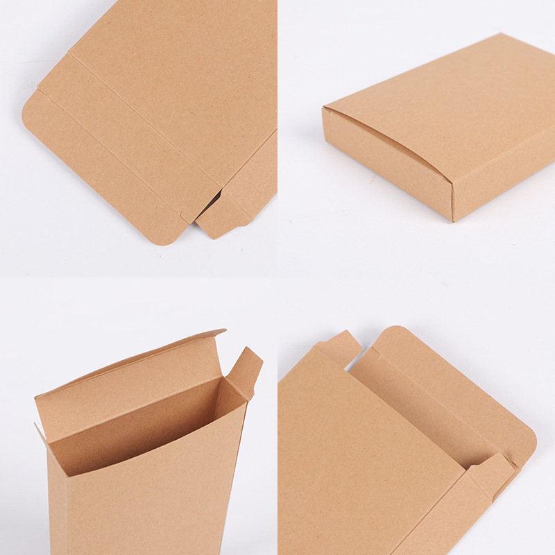 Venta al por mayor Kraft papel rectangular cartón plano máscara caja de embalaje regalo universal doble enchufe caja ropa interior calcetines caja image 6