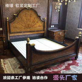 欧式亚历山大1.8米双人床别墅主卧新古典铜件英式床宫廷奢华婚床