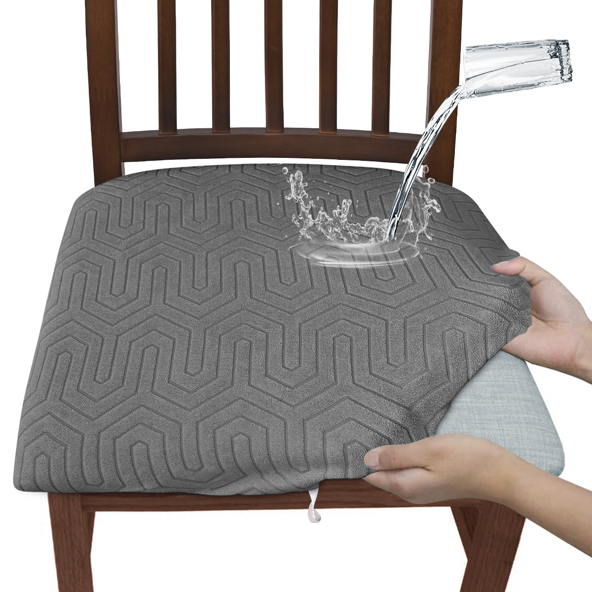 Amazon Jacquard U-shaped impermeable banco cubierta con cuerda elástica universal asiento cubierta anti-gato agarra TEMU en stock