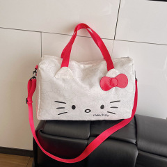 HelloKitty卡通健身包包女可爱单肩手提包大容量凯蒂猫斜挎旅行包