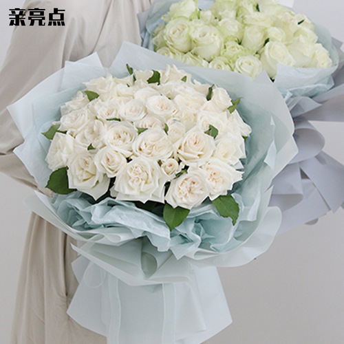 Wholesale flower shop floral materials morning mist soft light thickened flower wrapping paper waterproof matte bouquet wrapping paper Korean plain paper