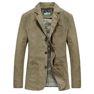 Autumn and Winter new men's cotton outdoor suit business jacket men's plus size fashion casual suit collar jacket men