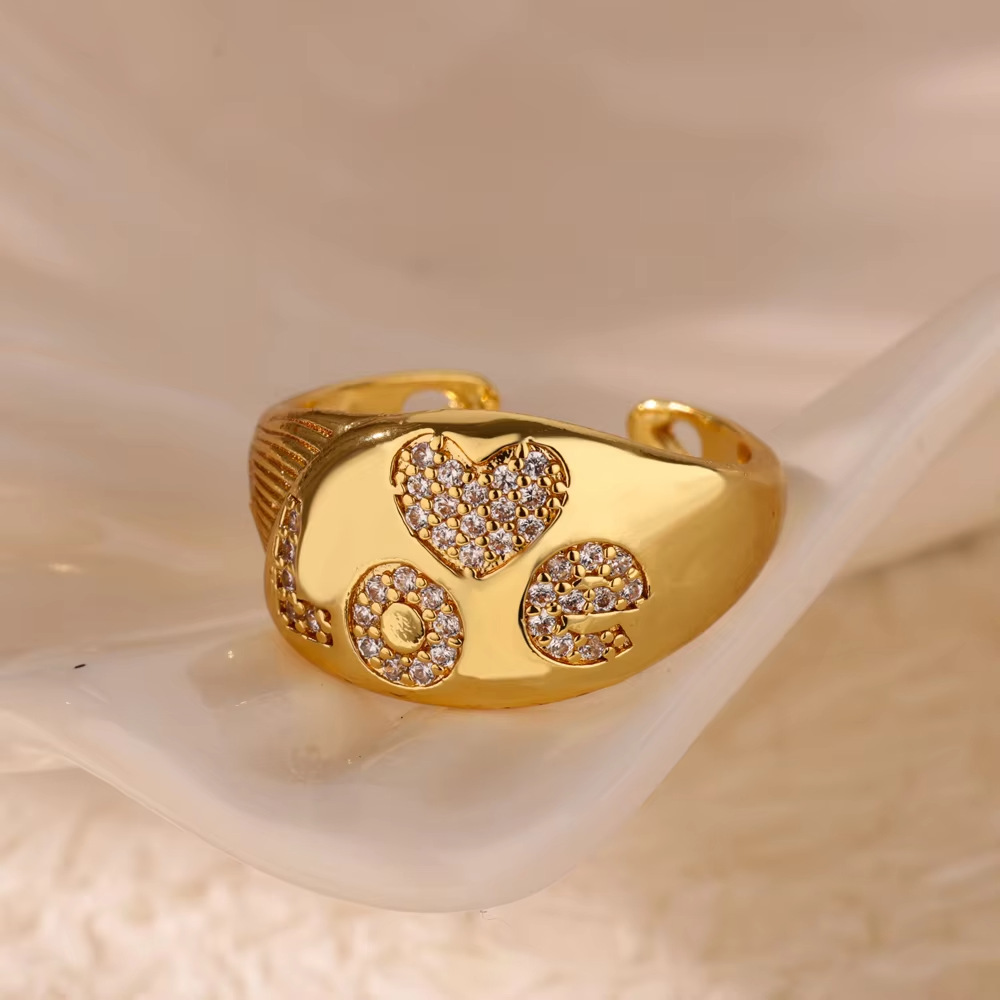 Wholesale Jewelry Elegant Modern Style Geometric Copper Adjustable Ring Open Rings display picture 3