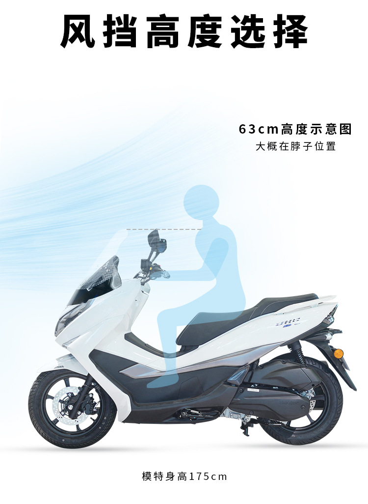 Suitable for Haojue Uhr150 Windscreen Upgrade, Windshield, Front Windshield, Rain Shield, Chest Protector, Transparent High-Definition Windshield