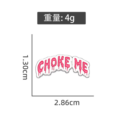 New European and American Alloy English Series Brooches—Instagram-Worthy Pink 