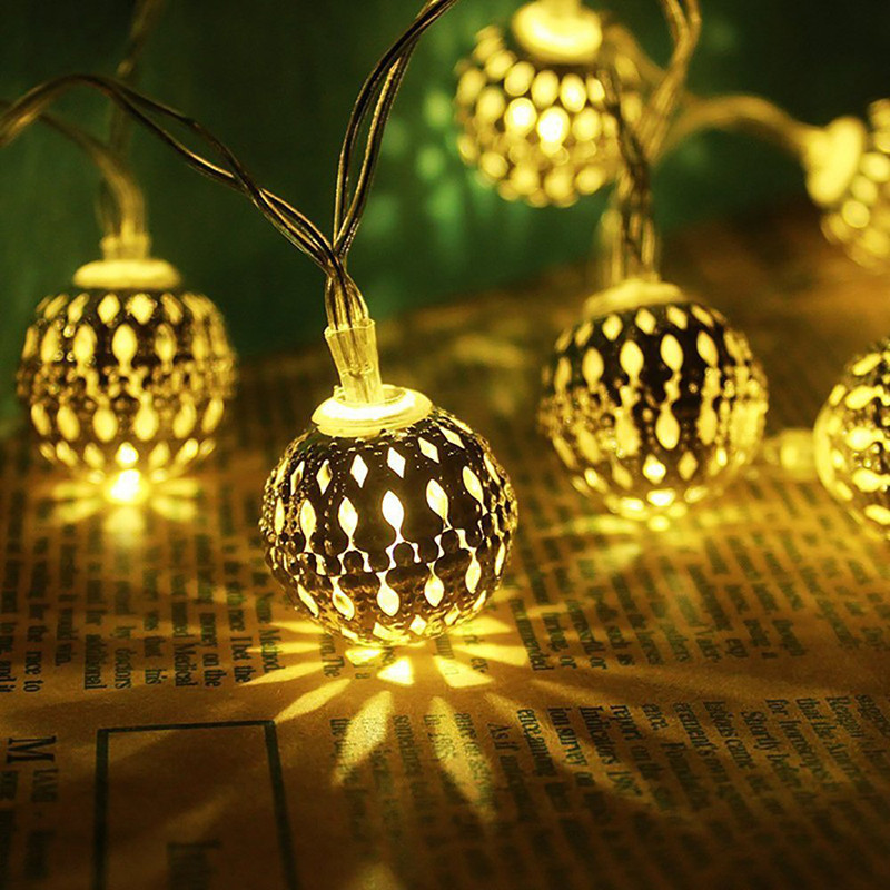 LED light string Morocco color ball Christmas holiday birthday party courtyard decoration light party fairy