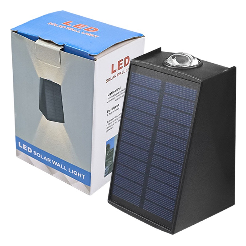 Transfronterizo nuevo LED lámpara de pared al aire libre jardín Villa patio decoración de la pared arriba y abajo de la pared solar luminosa lámpara de lavado