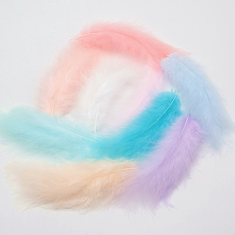 Cross-border wholesale turkey feather tip tail feathers colorful…