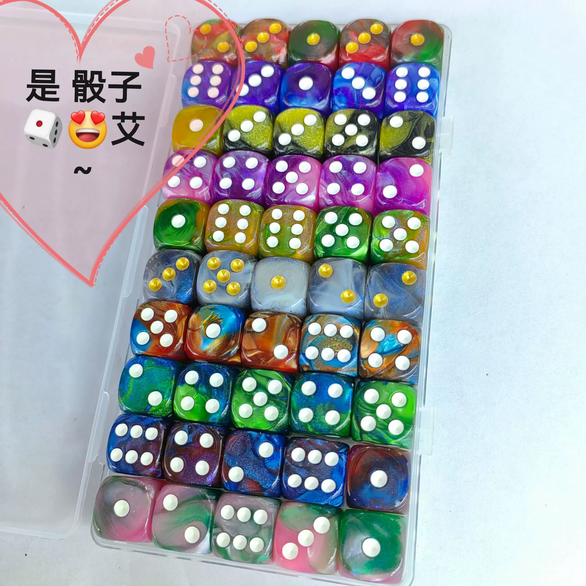 Два цвета сита Хамелеон Цвет DICE Высококачественный акриловый цвет DICE в наличии