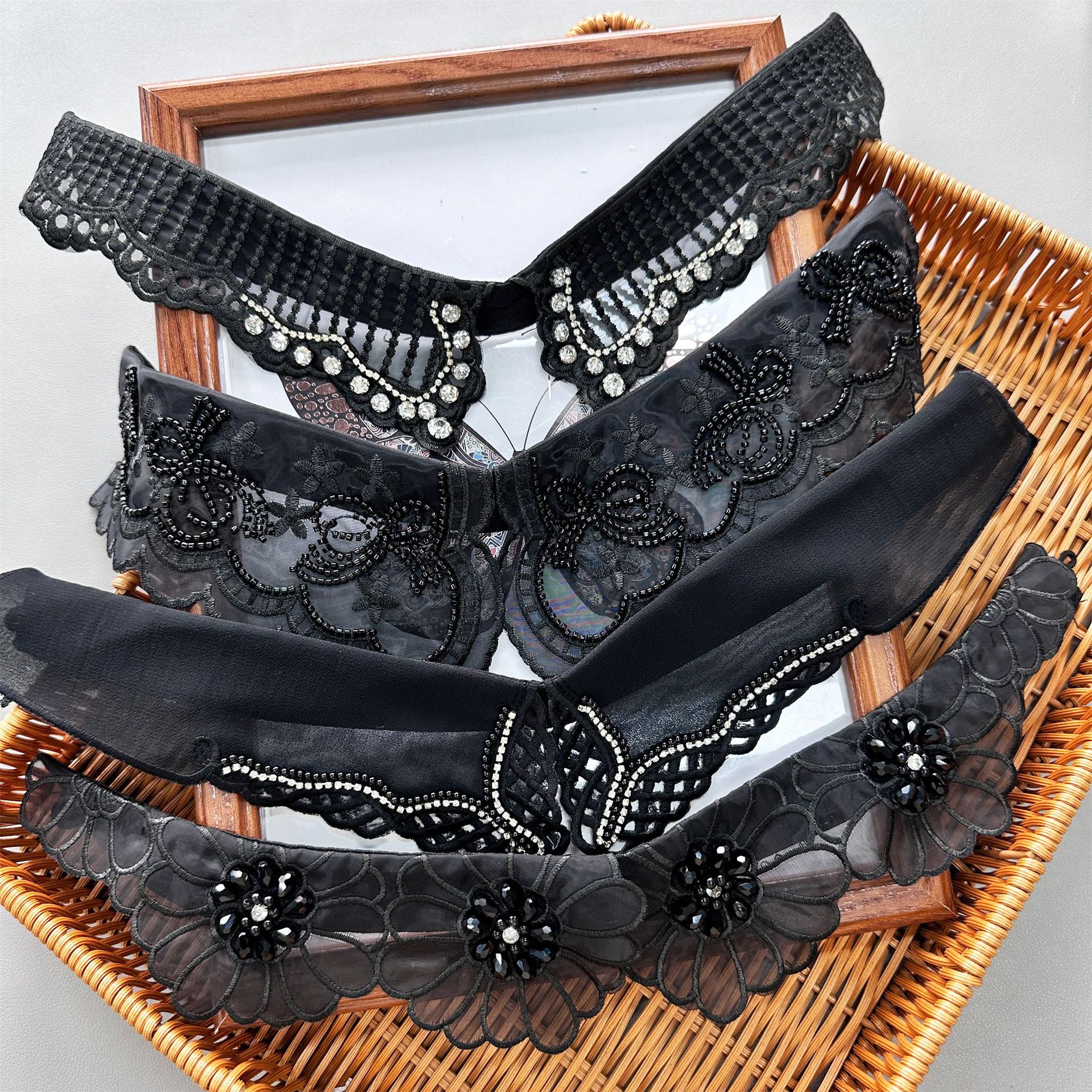Organza bordado falso collar Chanel estilo hebilla decorativa collar pequeño vestido de estilo coreano todo fósforo collar fábrica de Ventas Directas image 3