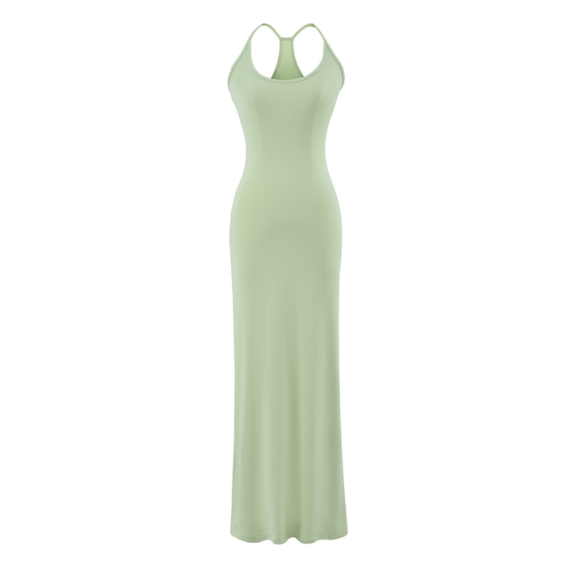 8709-European and American Style Sexy Backless Hip-Hugging Dress for Women, 2026 Spring/Summer New Slim-Fit Slimming Spaghetti Strap Dress