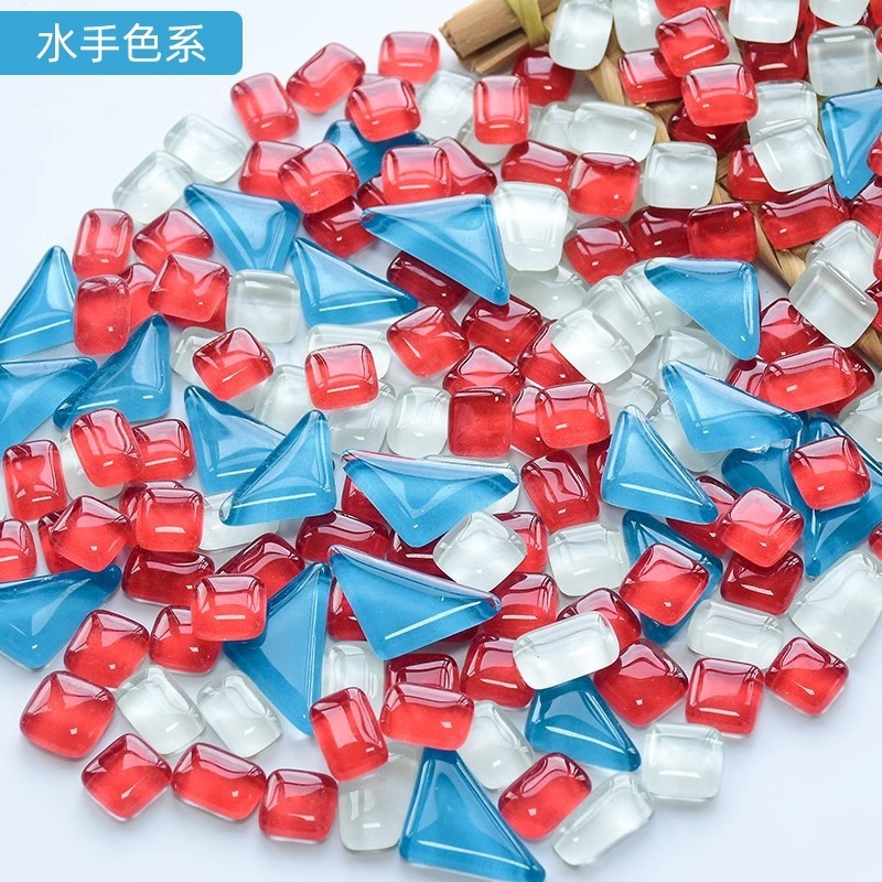 200克diy多元闪粉马赛克集合水晶自由石玻璃儿童手工材料颗粒|undefined