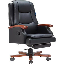真皮老板椅轻奢办公椅可躺大班椅舒适久坐沙发座椅家用书房电脑椅