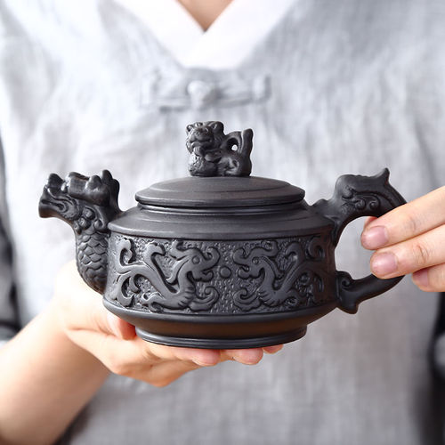 Yixing teapot wholesale coarse pottery filtered purple clay teapot tea set hotel restaurant teapot foreign trade afternoon tea teapot