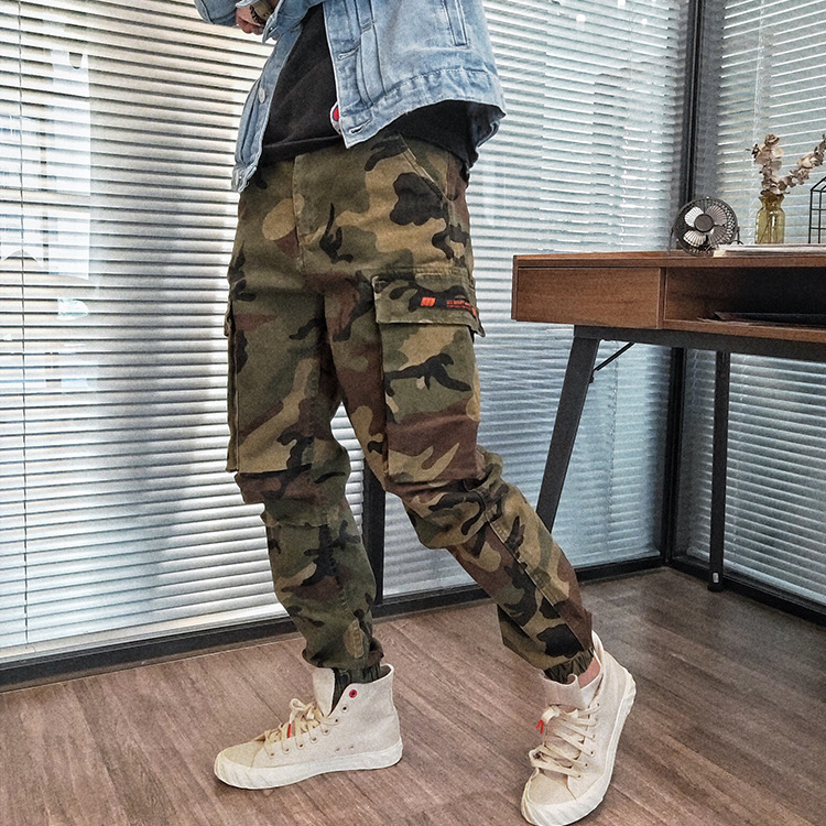 Large Pocket Multicolor Camouflage Pants with Shrink Washed Leg Large Size Trendy Men's Casual Pants with Shrink Large Pocket Multicolor Camouflage Pants with Shrink Washed Leg Large Size Trendy Men's Casual Pants with Shrink