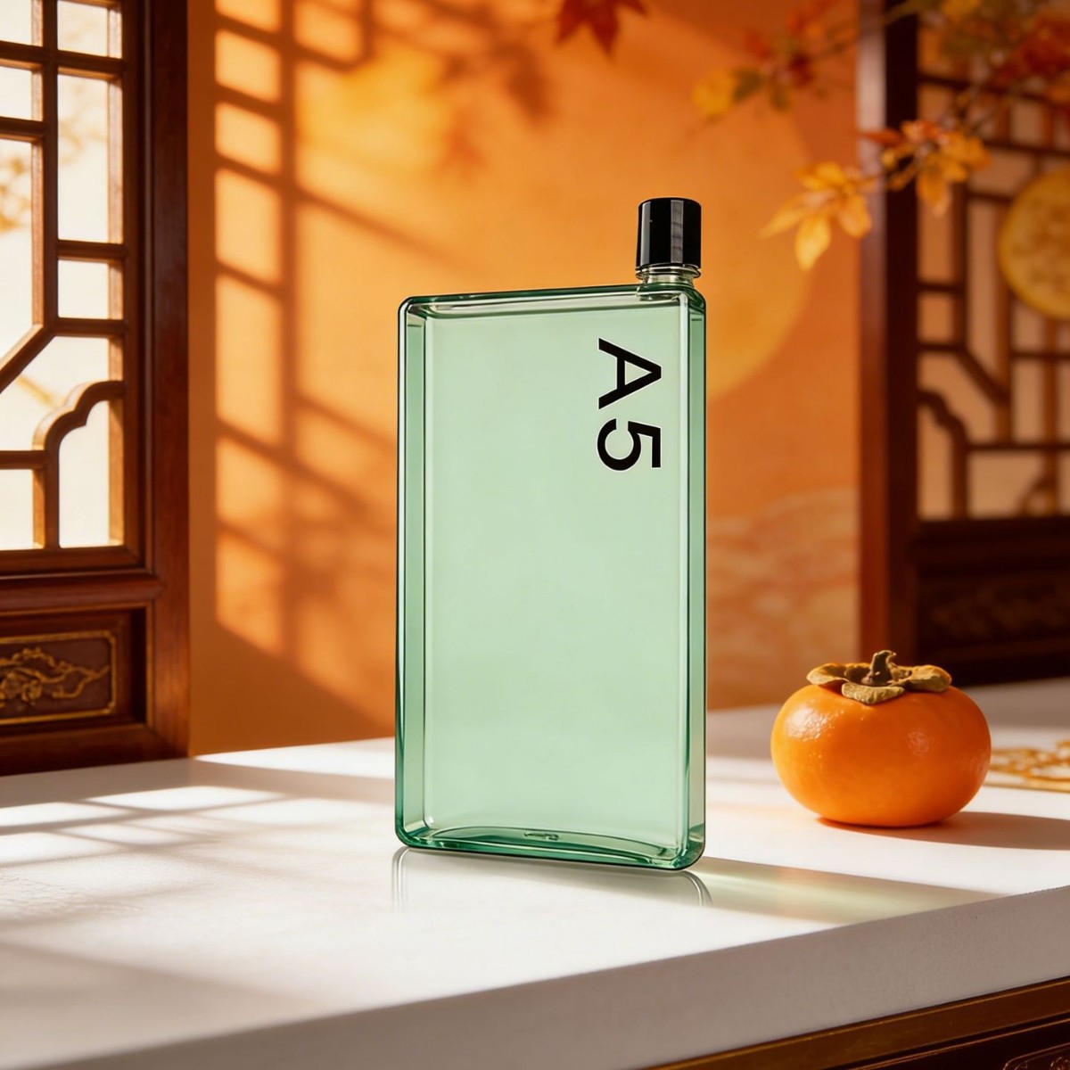 A5 사각 플랫 투명 플라스틱 물병 401-500ml 휴대용 낚시 코치 교육용 물컵