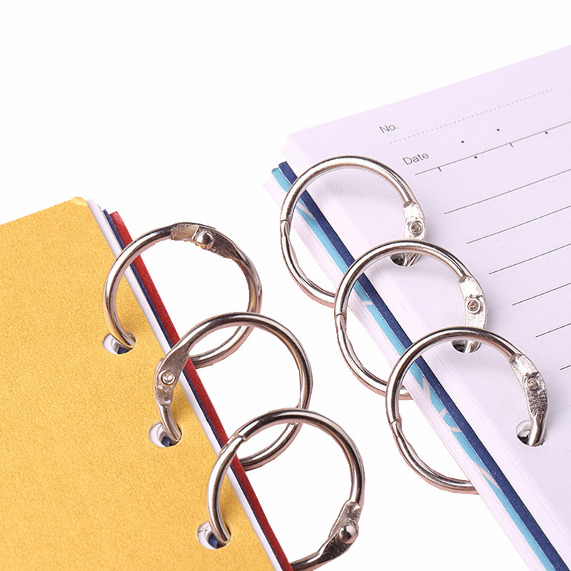 Kedeyou barril de hojas sueltas anillo de metal de hierro desmontaje accesorios anillo de encuadernación anillo de libro de hojas sueltas